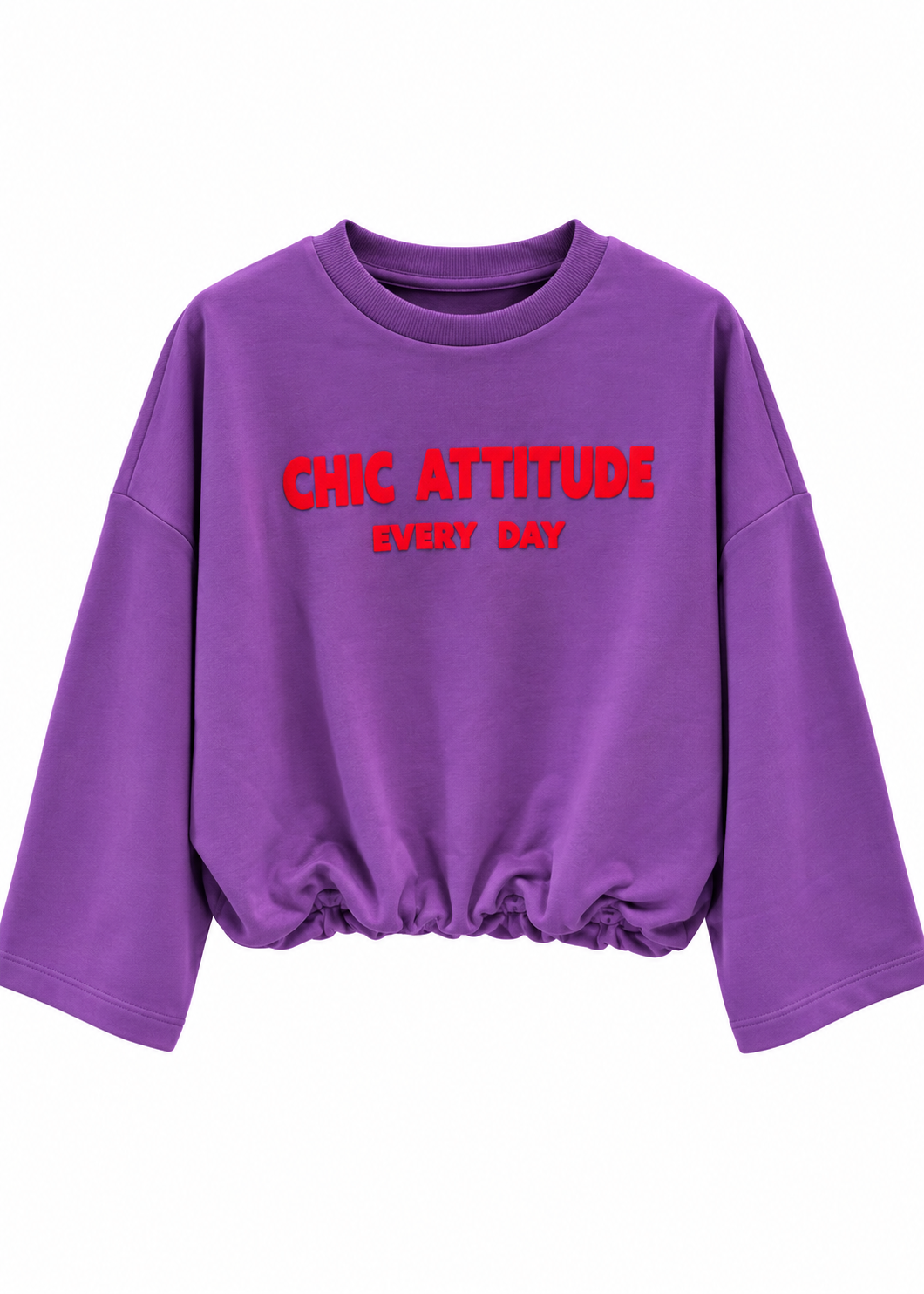 Felpa chic attitude viola - KONTATTO