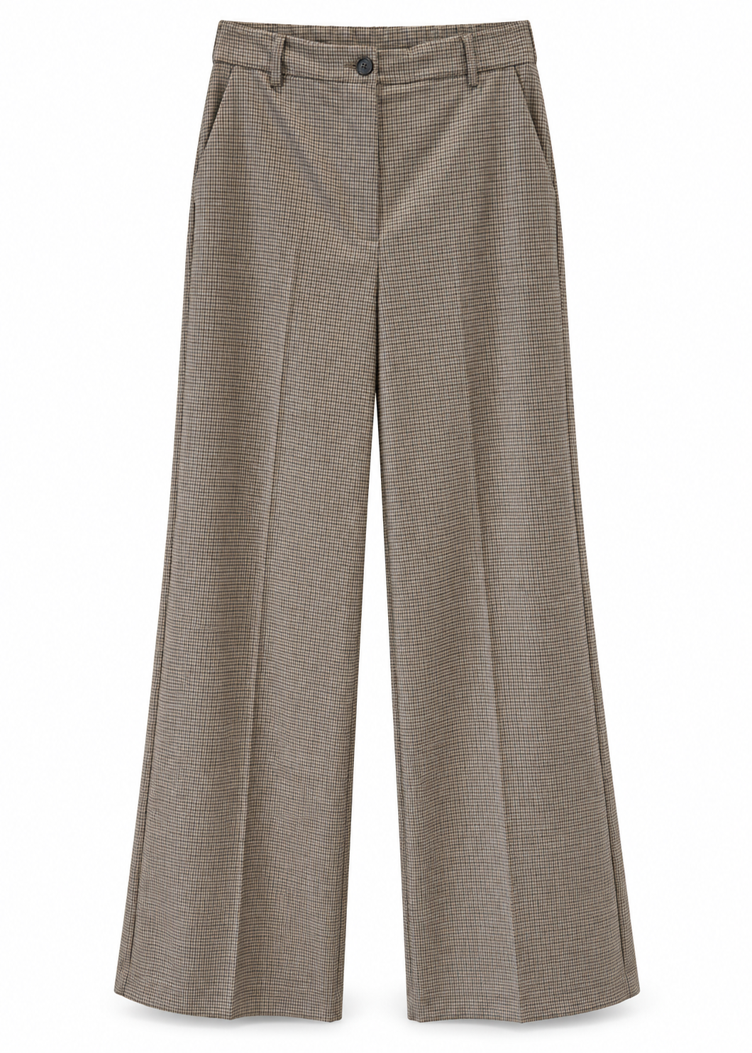 Pantalone palazzo in micro check - ZAHJR
