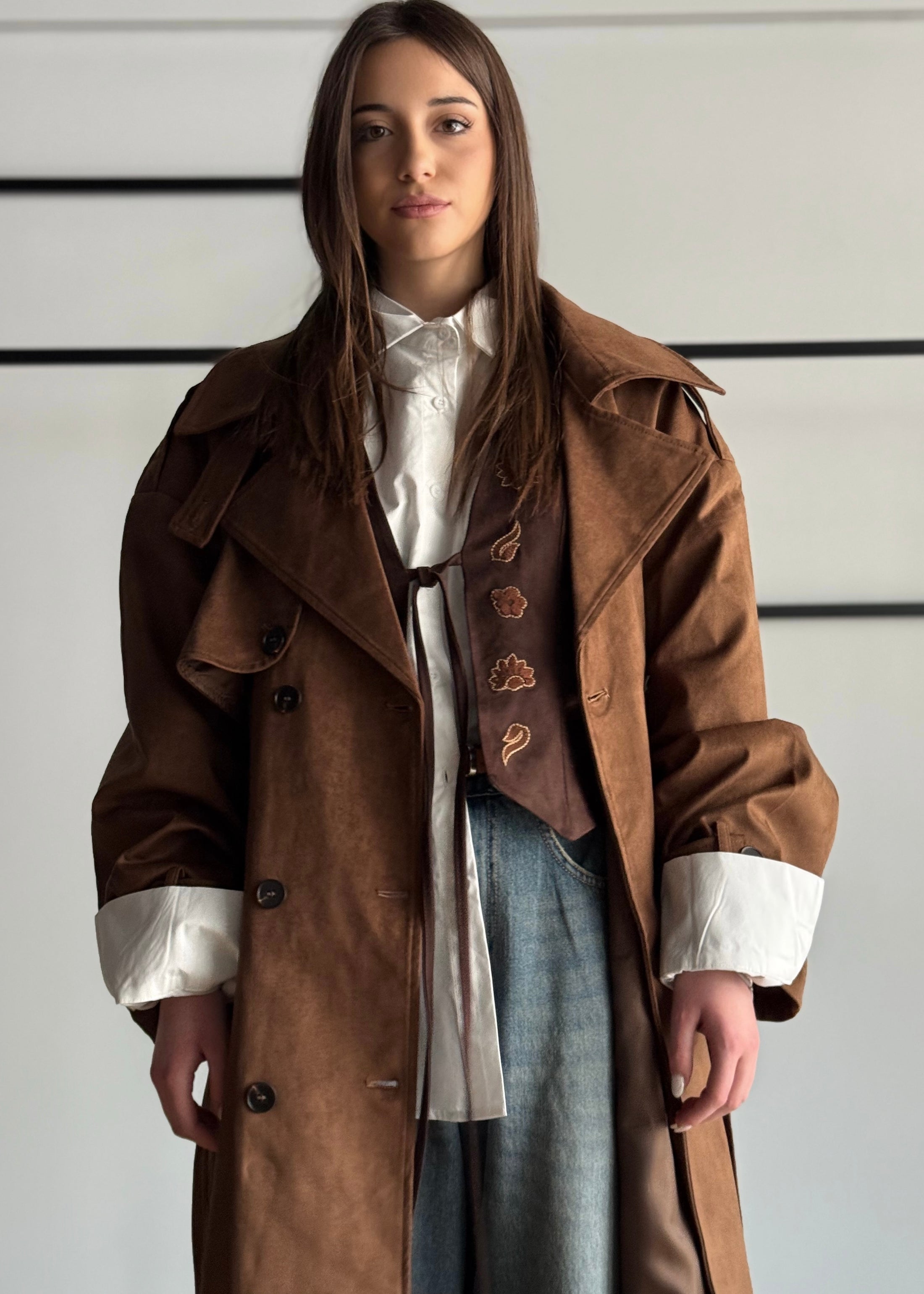 Trench THEVICE in suede moro