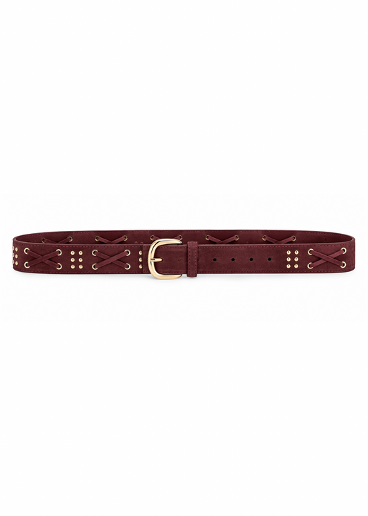 Cintura suede lace vino