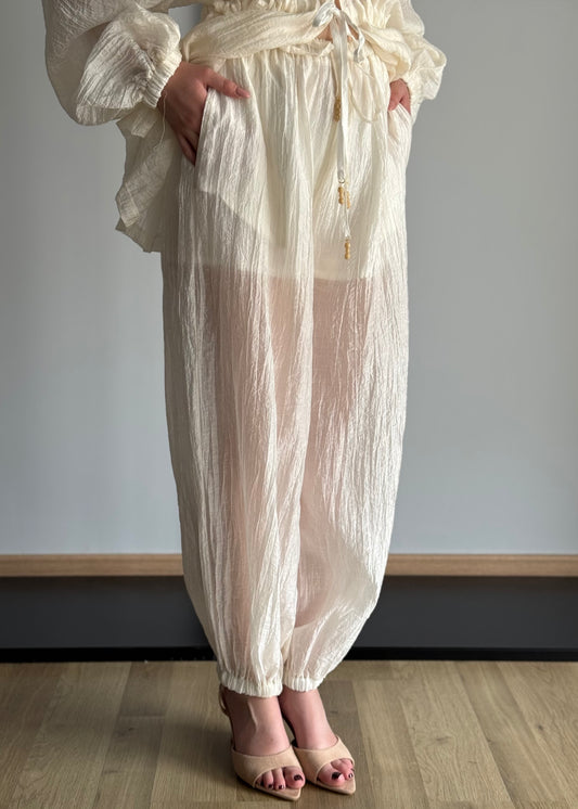 Pantalone PHILIALOFT balloon panna leggero