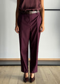 Carica l'immagine nel visualizzatore della galleria, Pantalone dritto con cintura -ZAHJR
