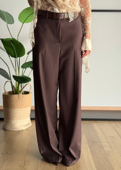 Pantalone palazzo con cintura -ZAHJR