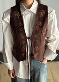 Carica l'immagine nel visualizzatore della galleria, Gilet ZAHJR in suede con ricami
