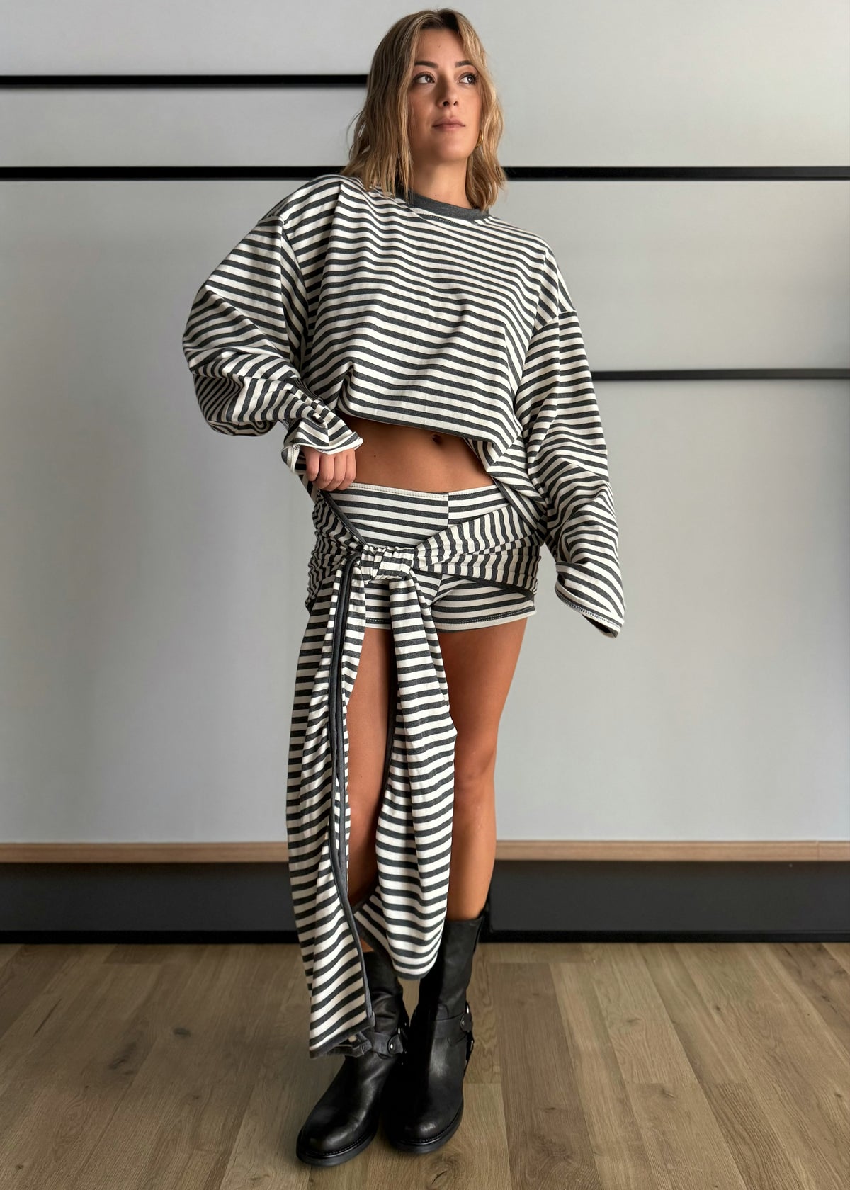Coordinato stripe layered