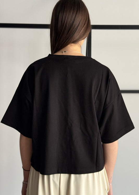 T-shirt THEVICE crop nero