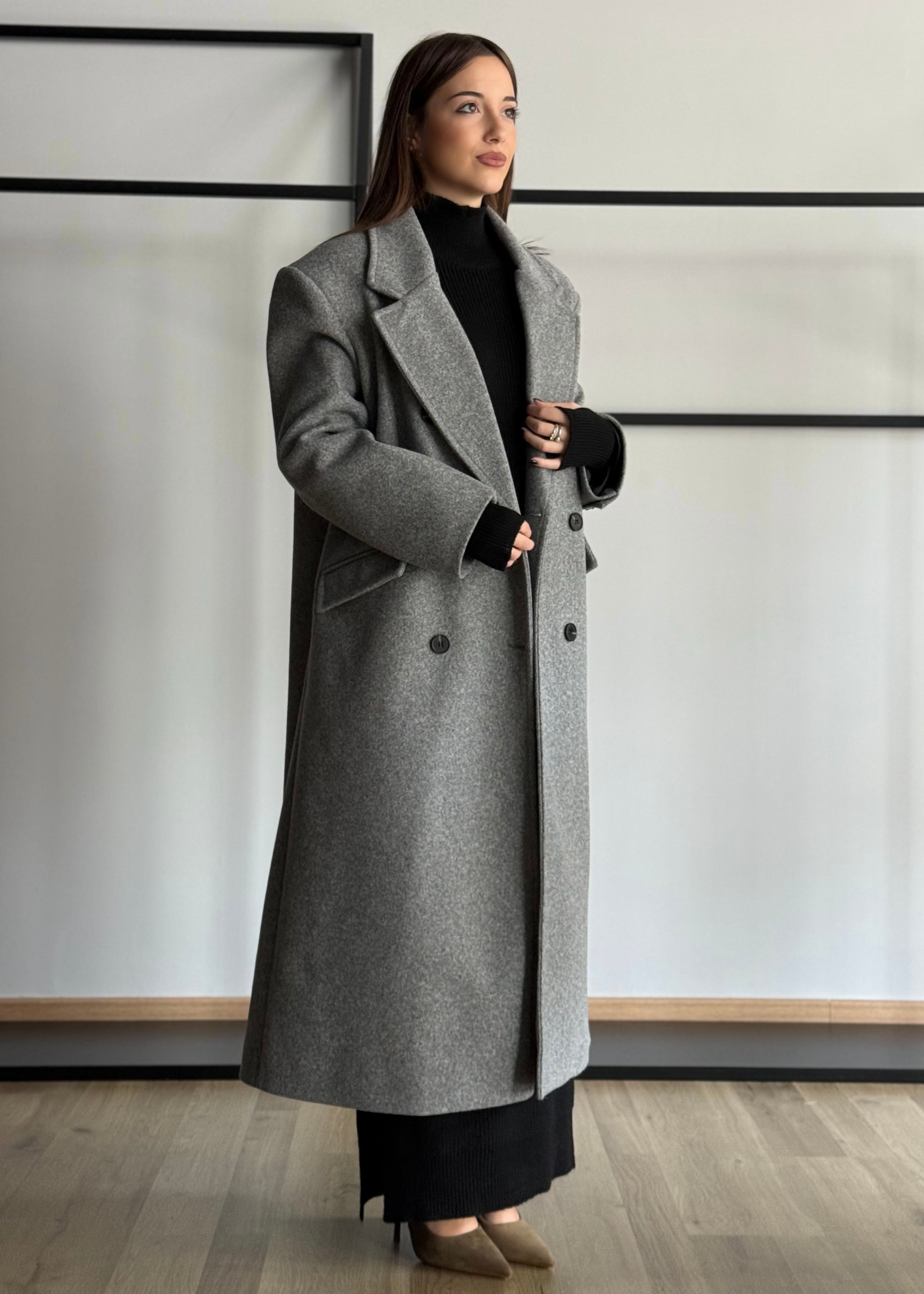 Cappotto JUSTWEST doppiopetto oversize