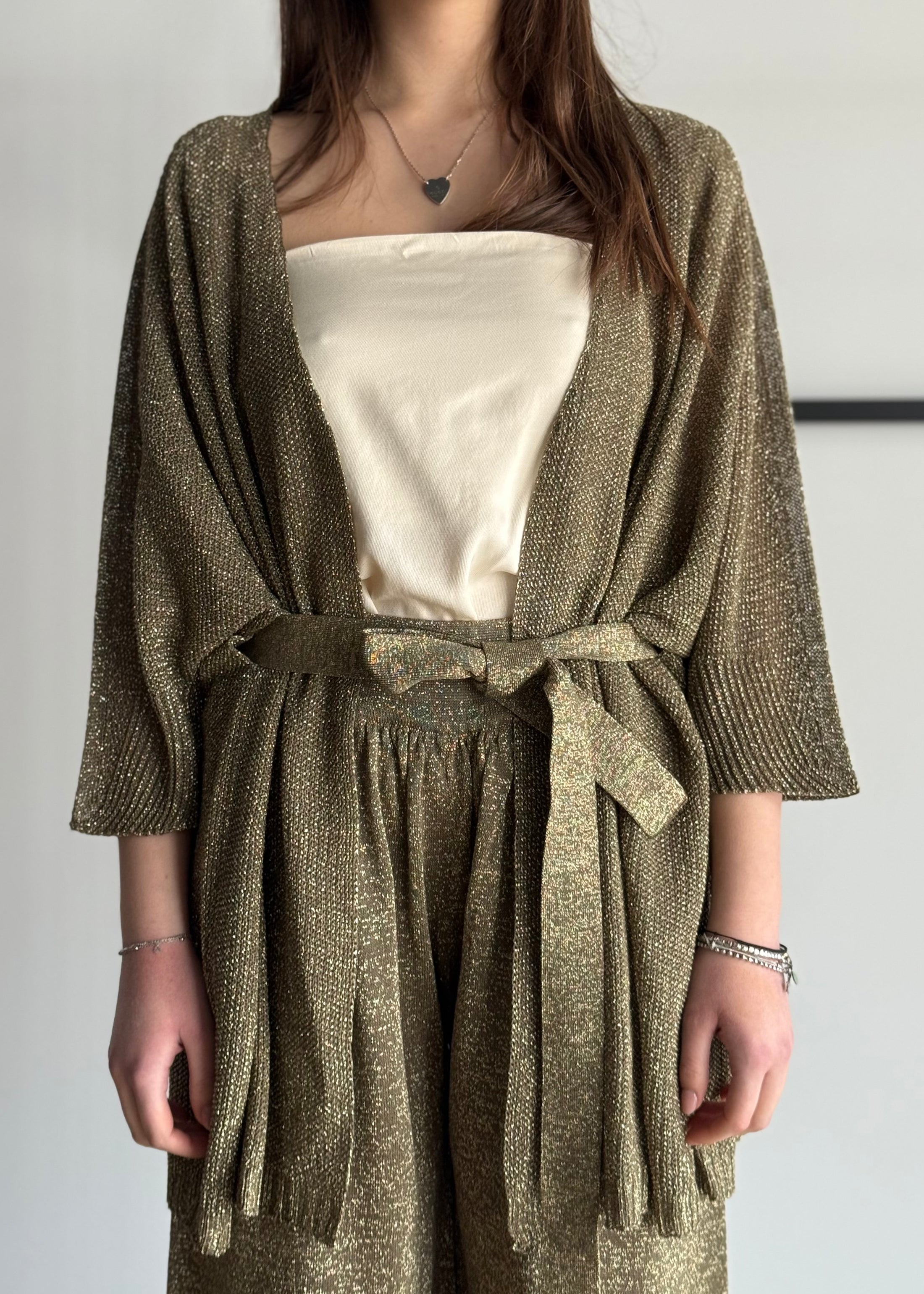 Kimono KONTATTO in lurex militare