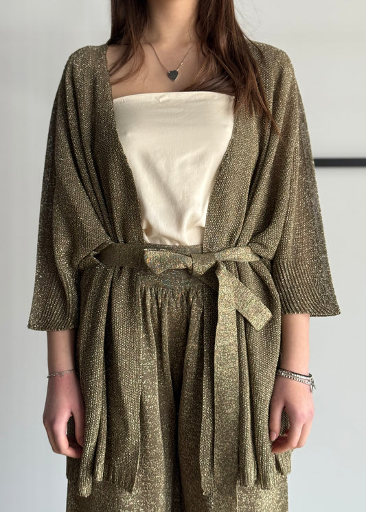Kimono KONTATTO in lurex militare