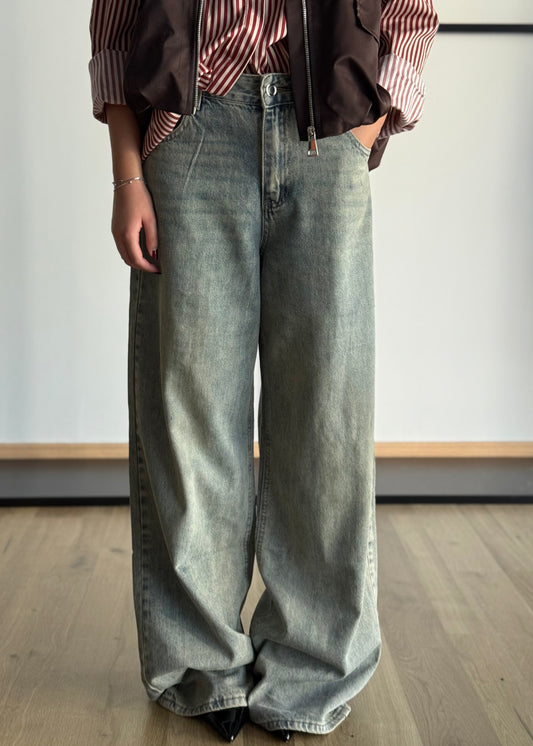 Jeans wide leg chiaro