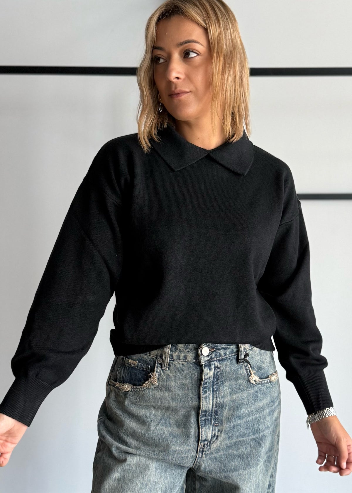 Maglia polo nera - ZAHJR