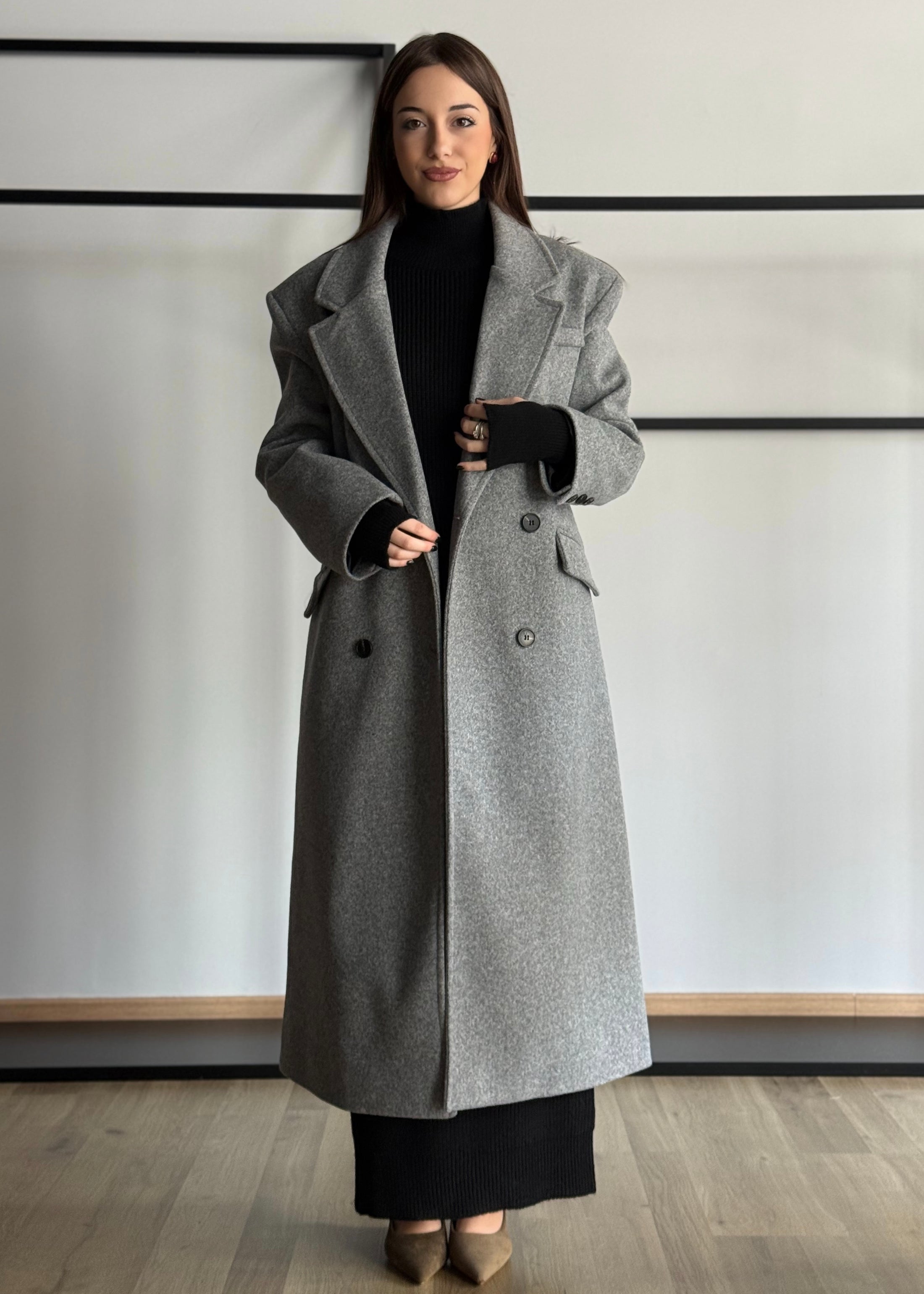 Cappotto JUSTWEST doppiopetto oversize