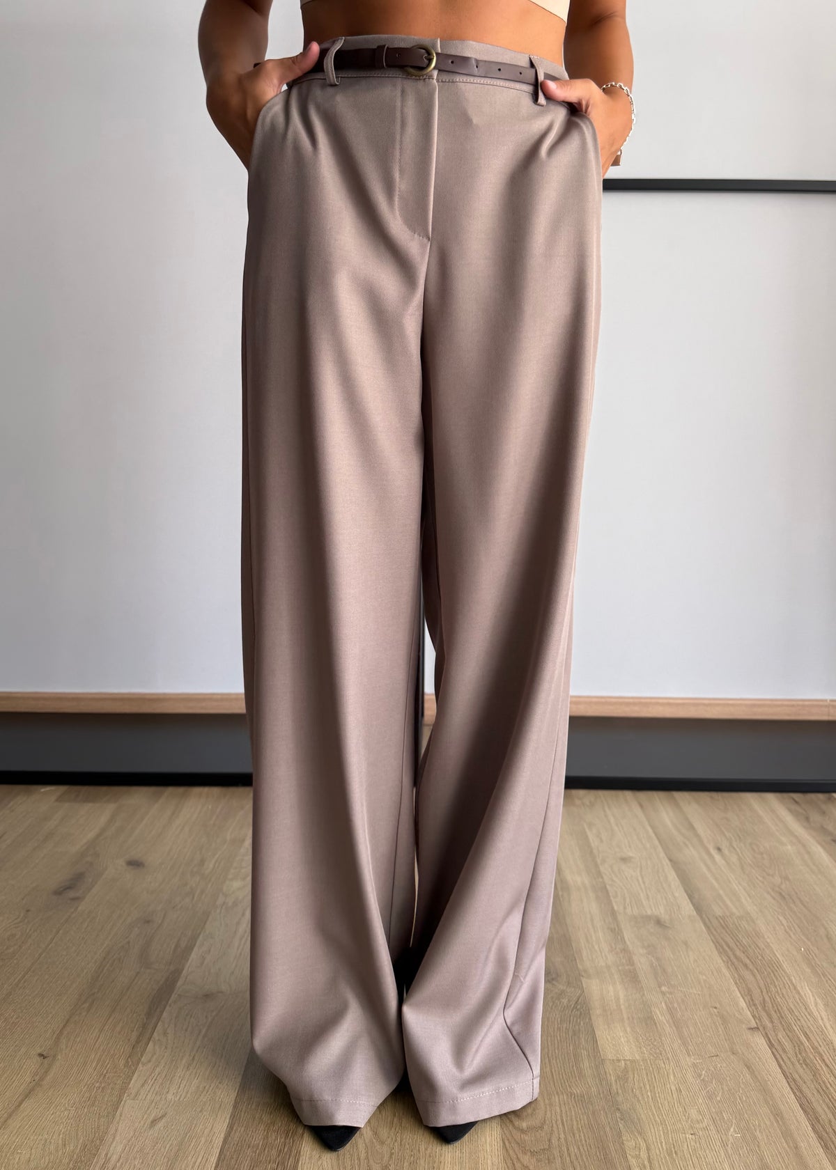 Pantalone Tortora a palazzo - ZAHJR