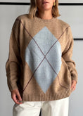 Carica l'immagine nel visualizzatore della galleria, Maglia rombi mastice - KONTATTO

