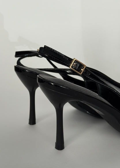 Décolleté slingback vernice