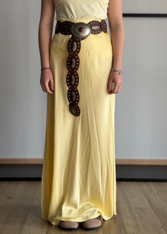 Gonna ZAHJR in satin giallo