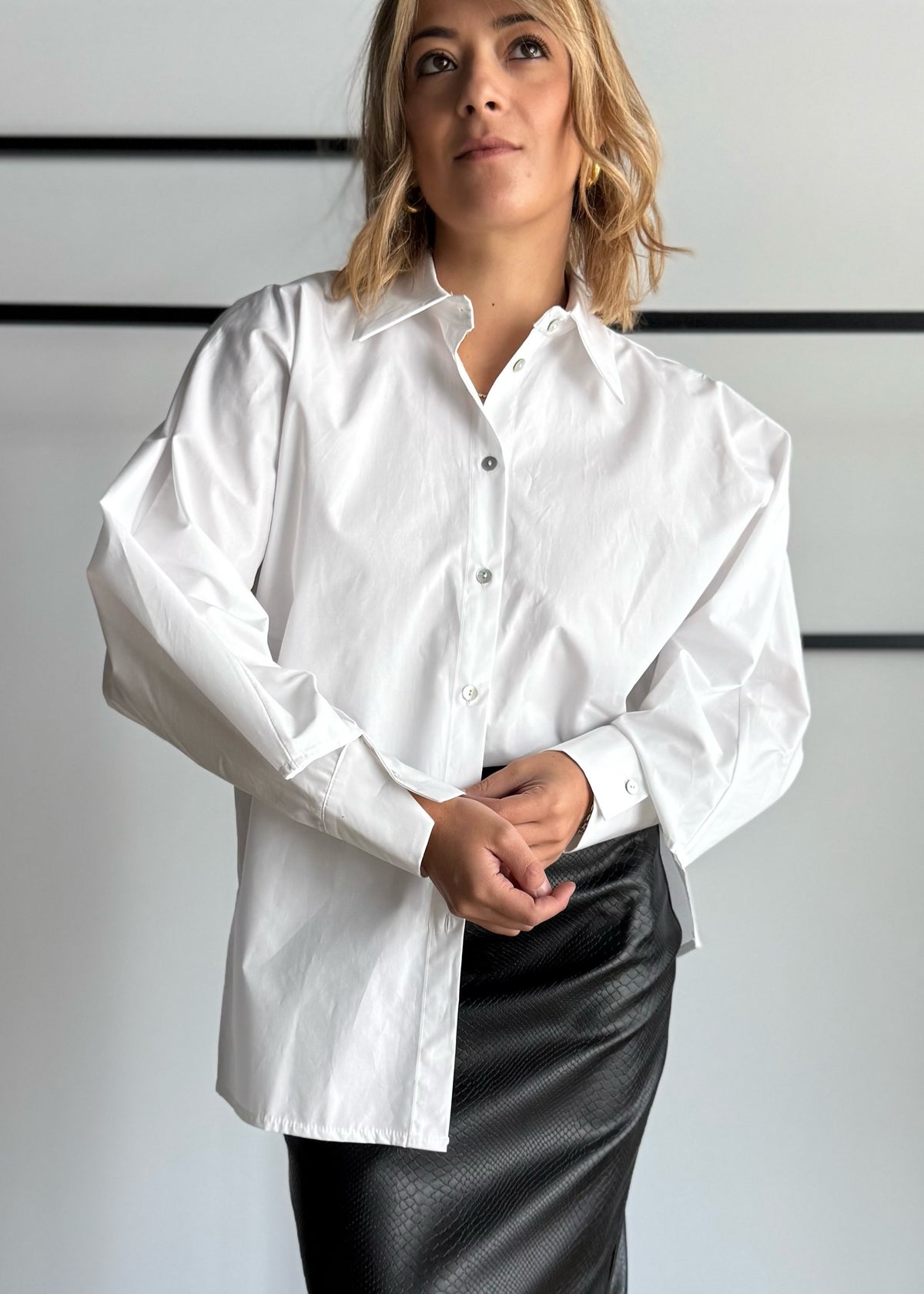 Camicia over con polsini cutout - ZAHJR