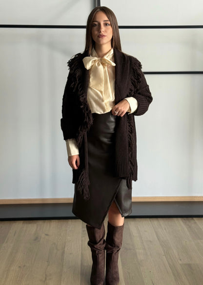 Cardigan con frange -KONTATTO