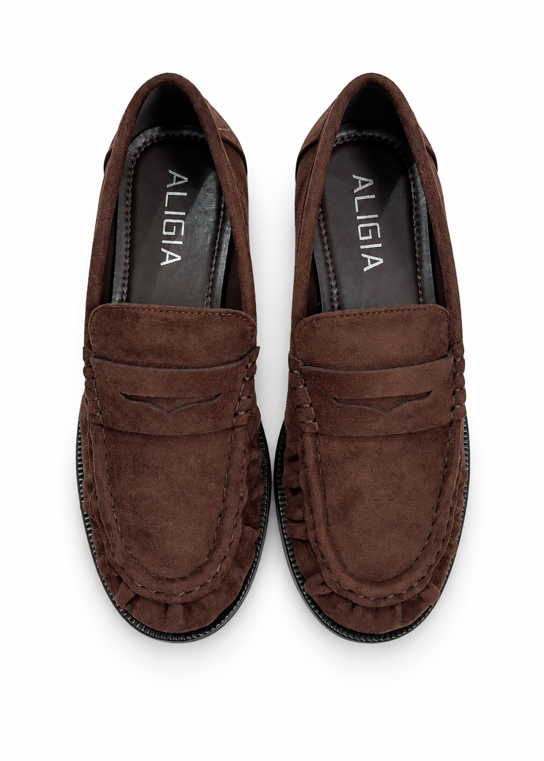 Mocassino in suede moro