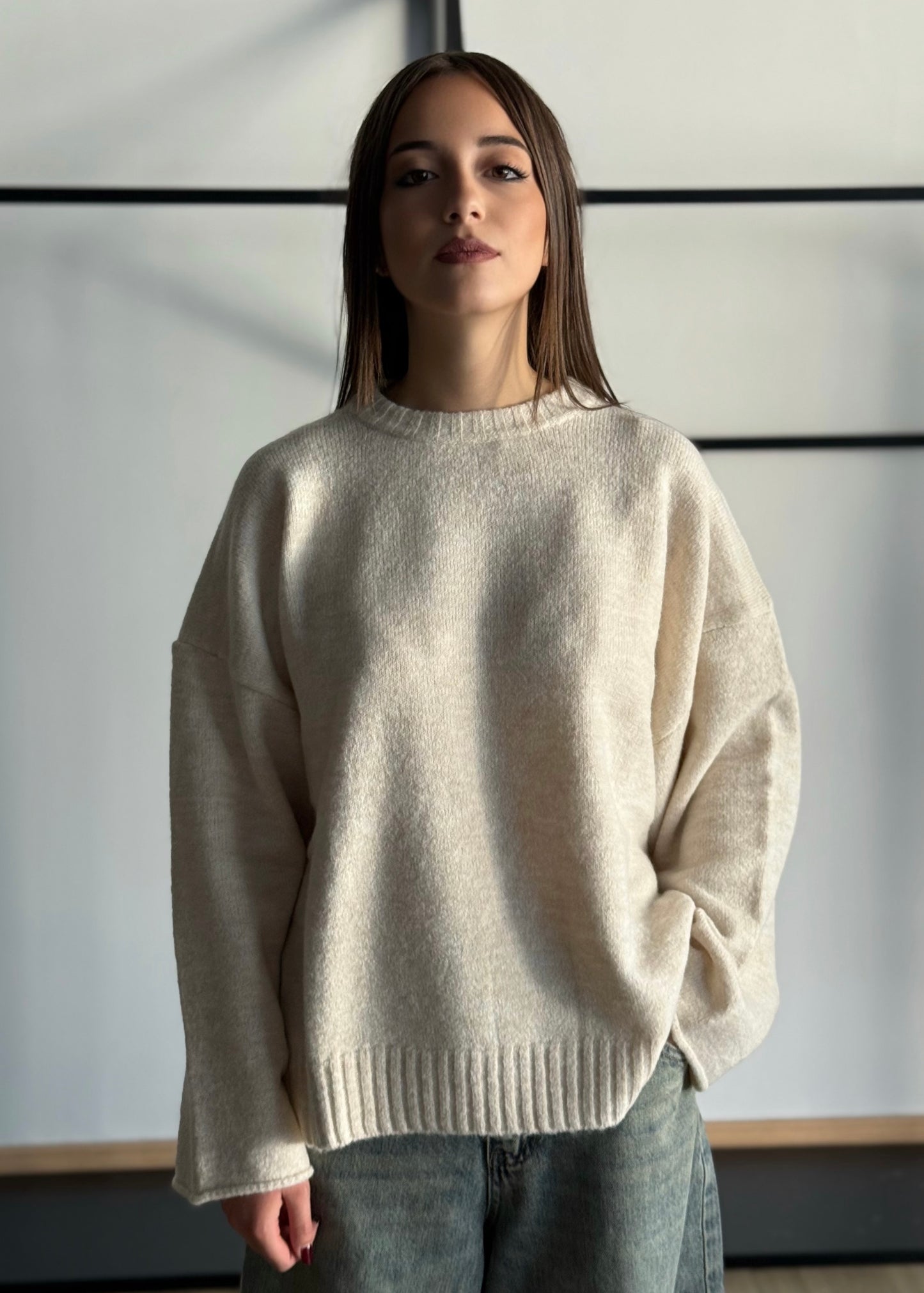 Maglia over in misto lana -KONTATTO