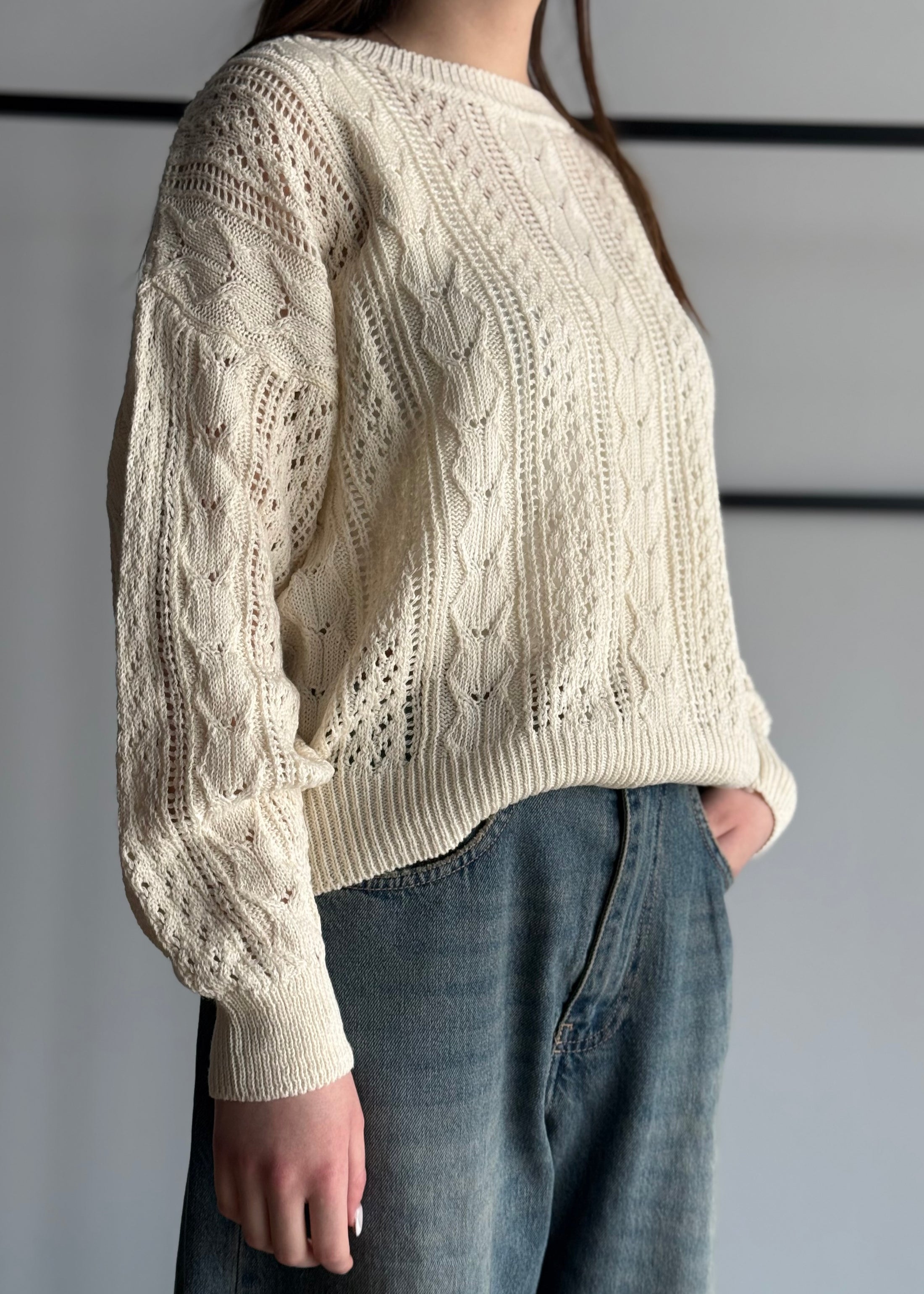 Maglia ZAHJR traforata latte