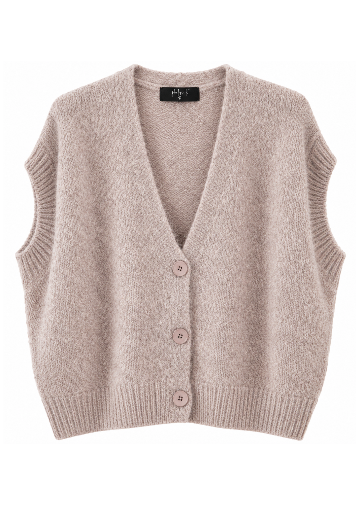 Gilet cashà in maglia soft con bottoni - PHILIALOFT