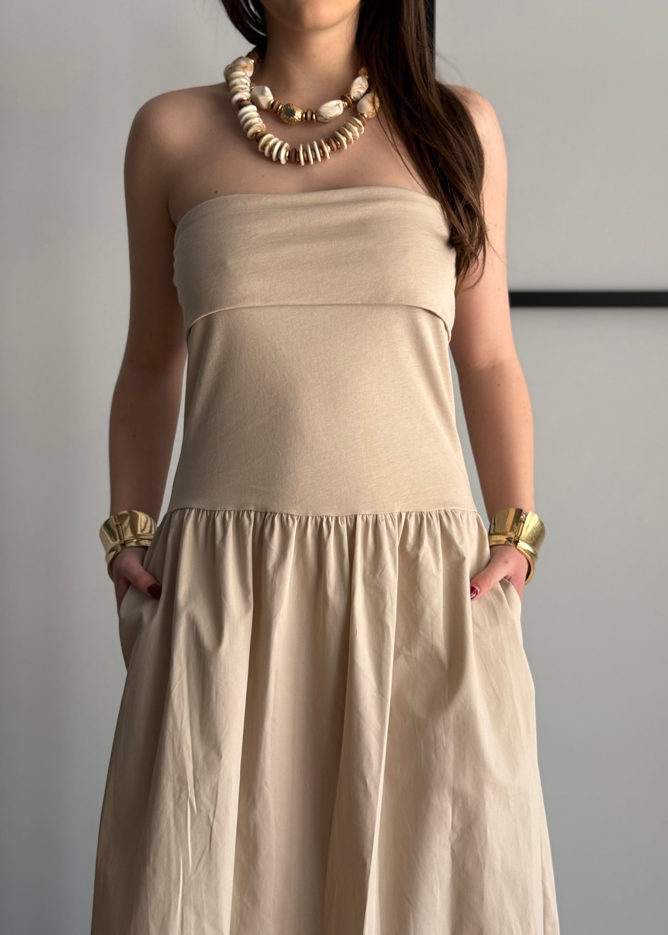 Abito lungo PHILIALOFT beige