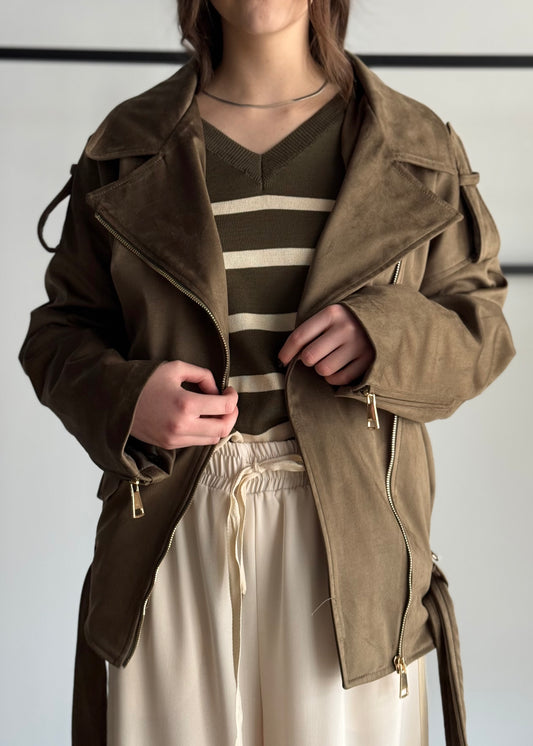 Giacca biker ZAHJR in suede