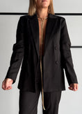 Carica l'immagine nel visualizzatore della galleria, Blazer nero doppiopetto sartoriale - ZAHJR
