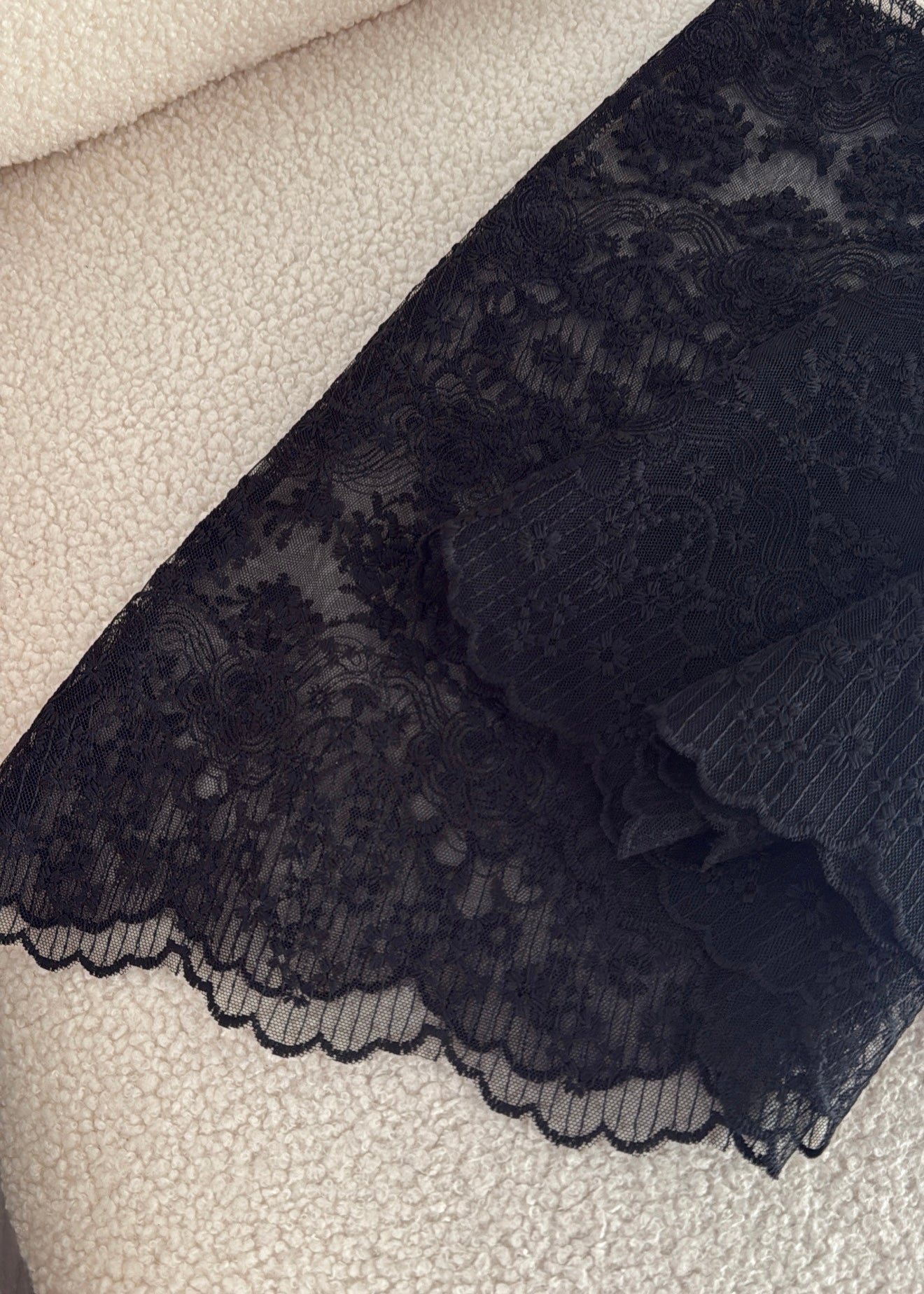 Pareo Mare in Pizzo Ricamato nero