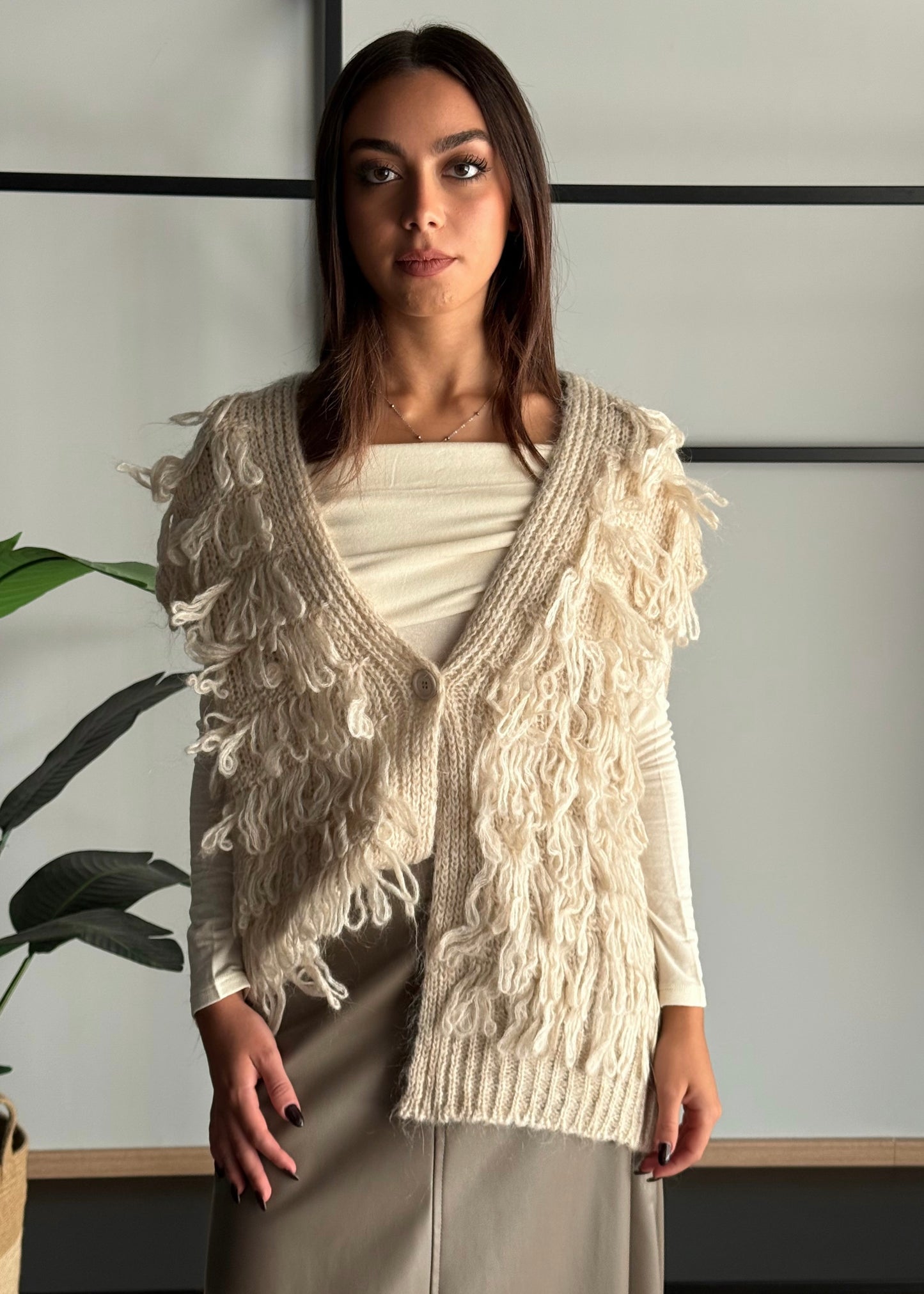 Gilet con frange -KONTATTO