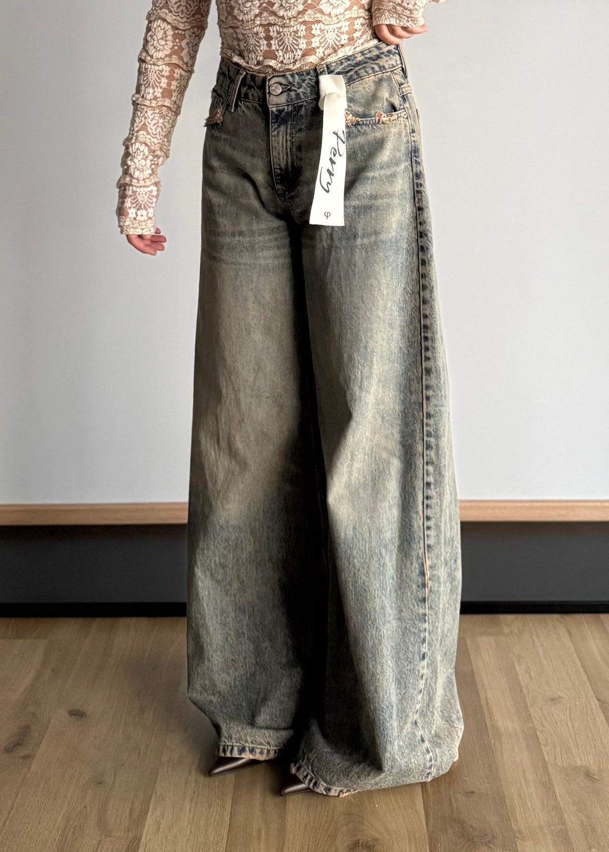 Jeans wide leg vintage wash - PHILIALOFT