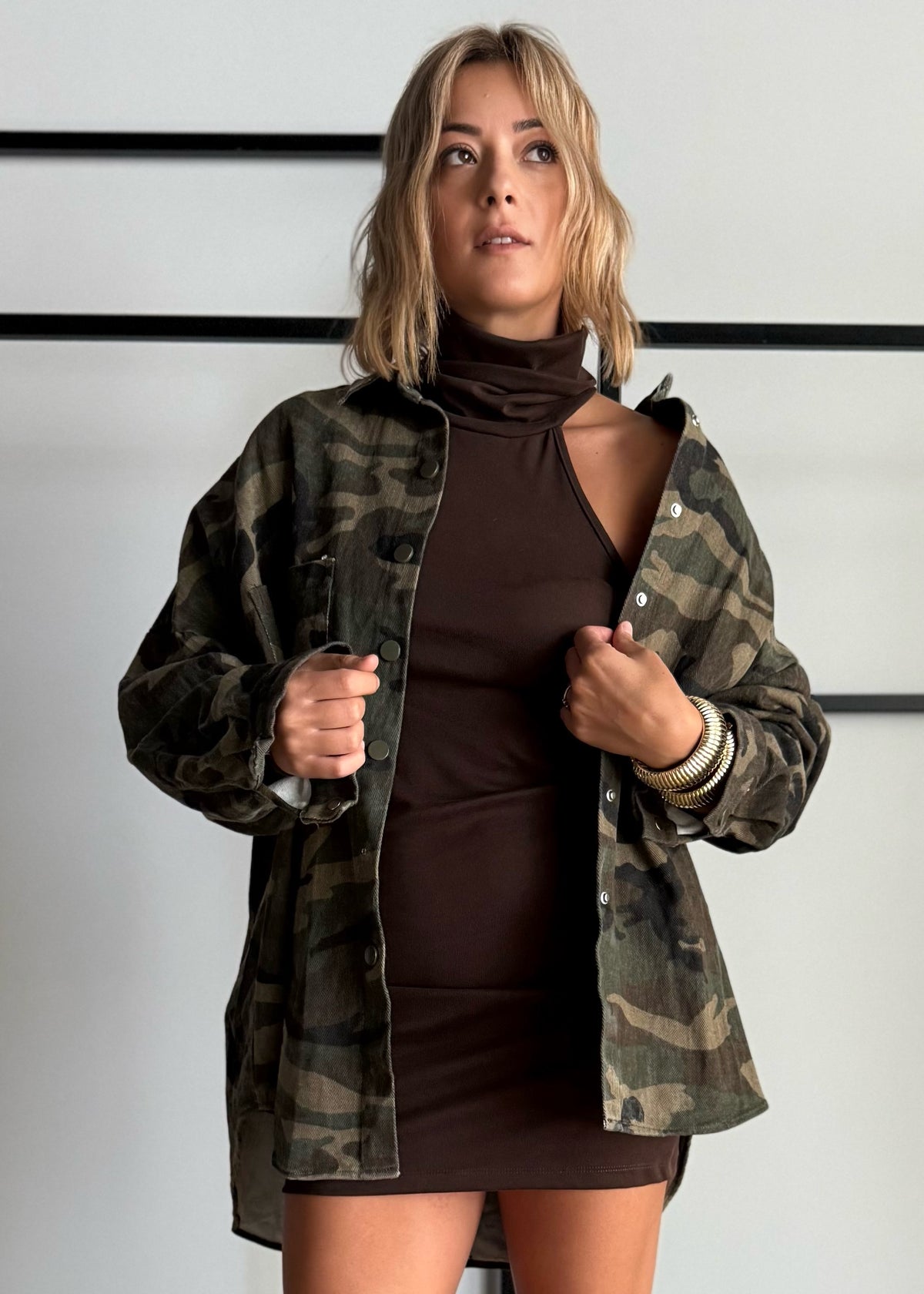 Giacca oversize camouflage