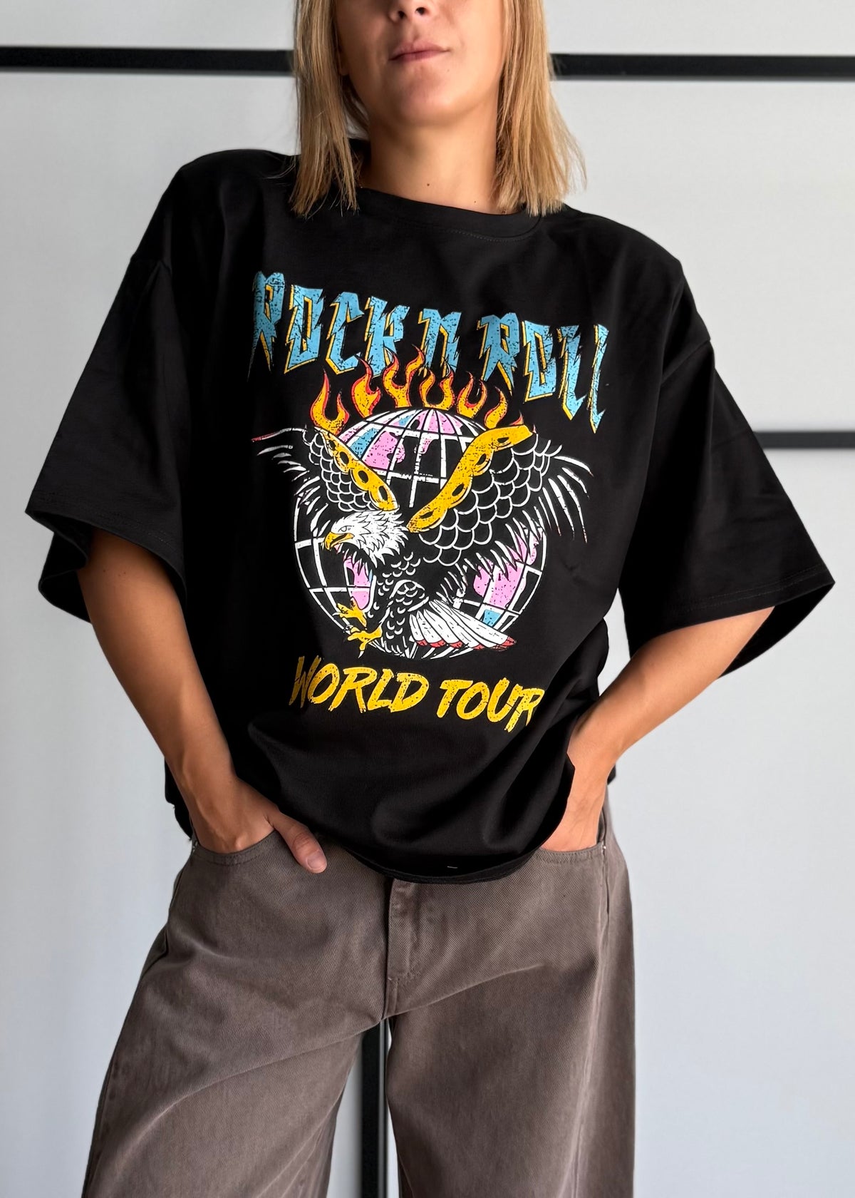 T-shirt rock’n’roll nera