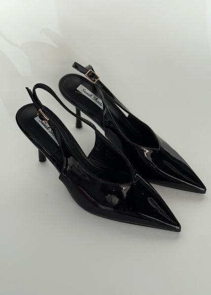Décolleté slingback vernice