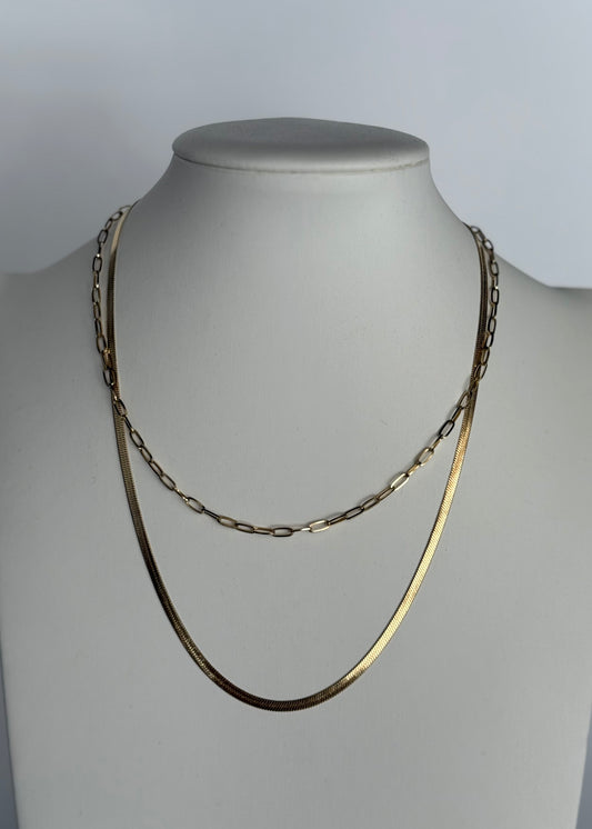 Collana doppio giro dorata