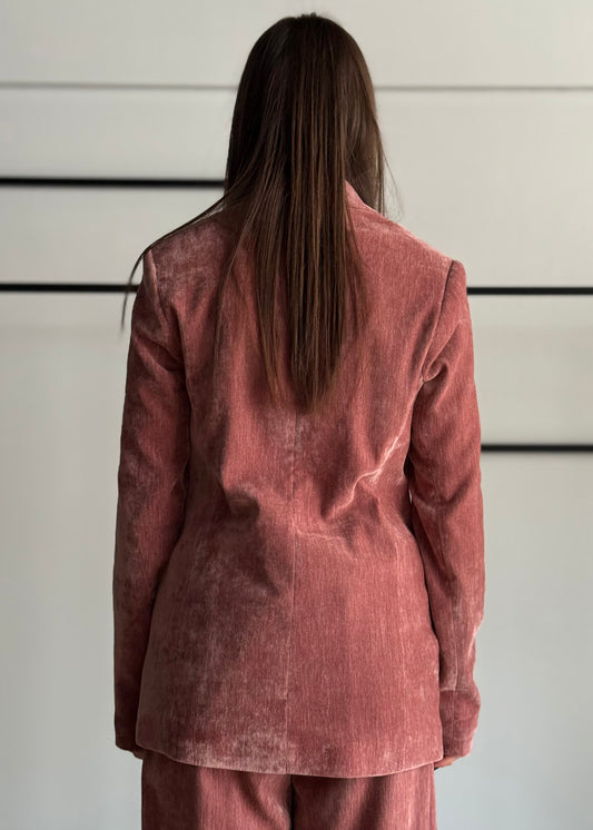 Blazer KONTATTO in velluto monopetto