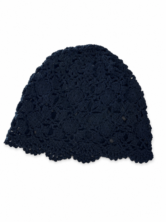 Cappello Crochet Nero Artigianale