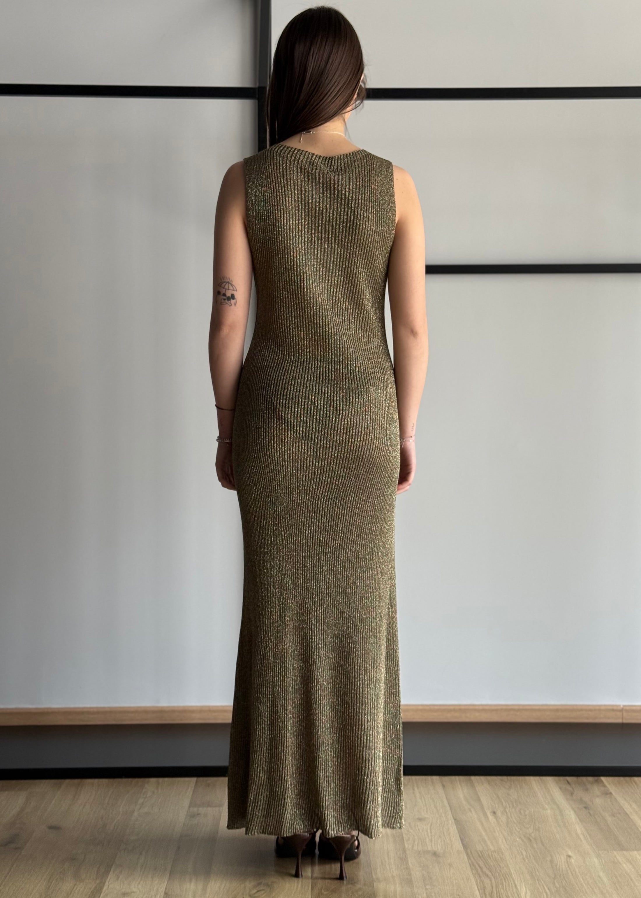 Abito KONTATTO in lurex militare