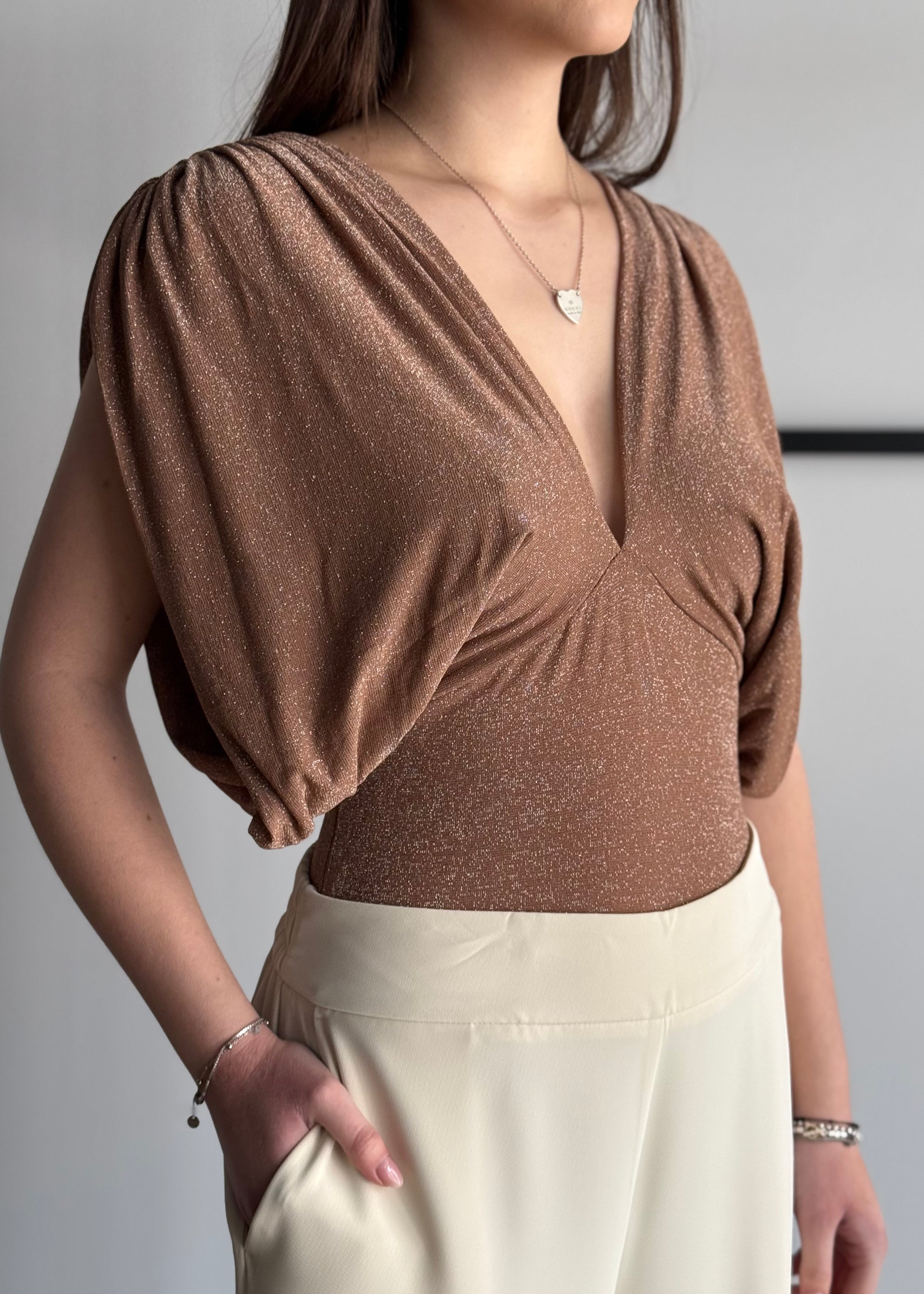 Body ZAHJR in lurex oro