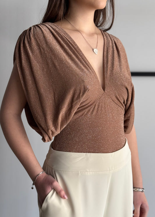 Body ZAHJR in lurex oro