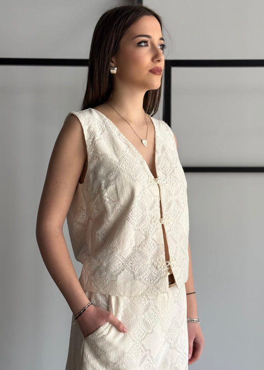 Gilet ZAHJR in pizzo