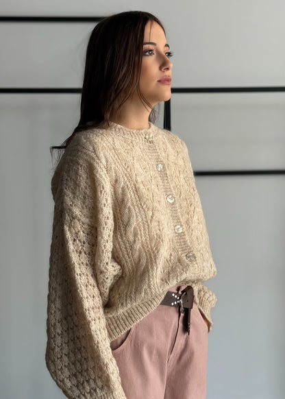 Cardigan in mohair -KONTATTO