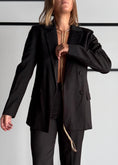 Carica l'immagine nel visualizzatore della galleria, Blazer nero doppiopetto sartoriale - ZAHJR
