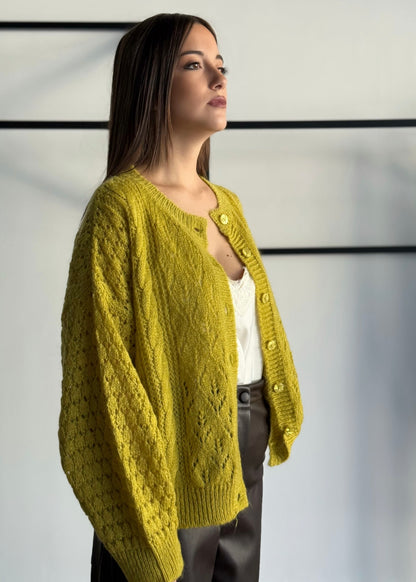 Cardigan in mohair -KONTATTO