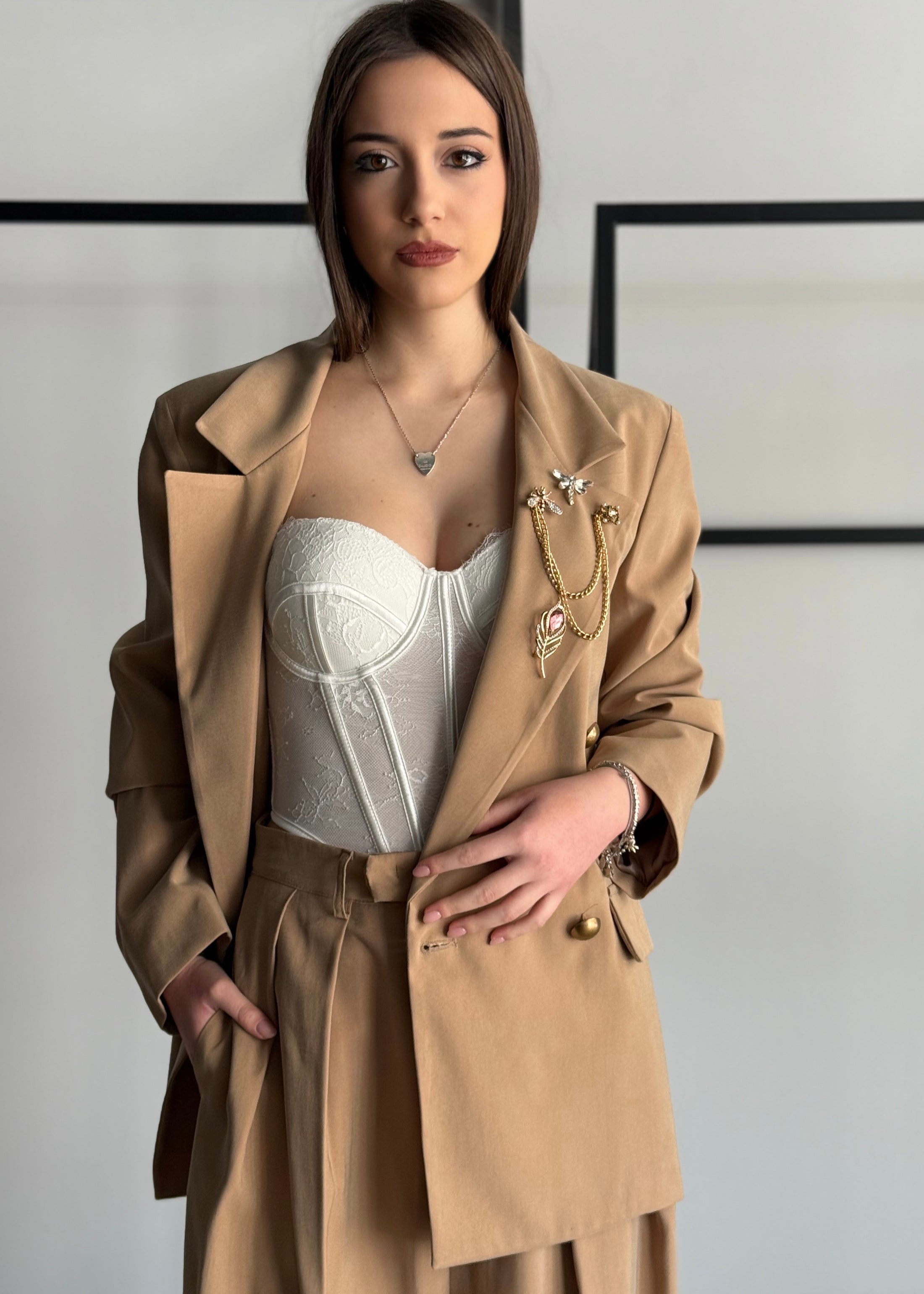 Blazer ZAHJR doppiopetto con bottoni oro