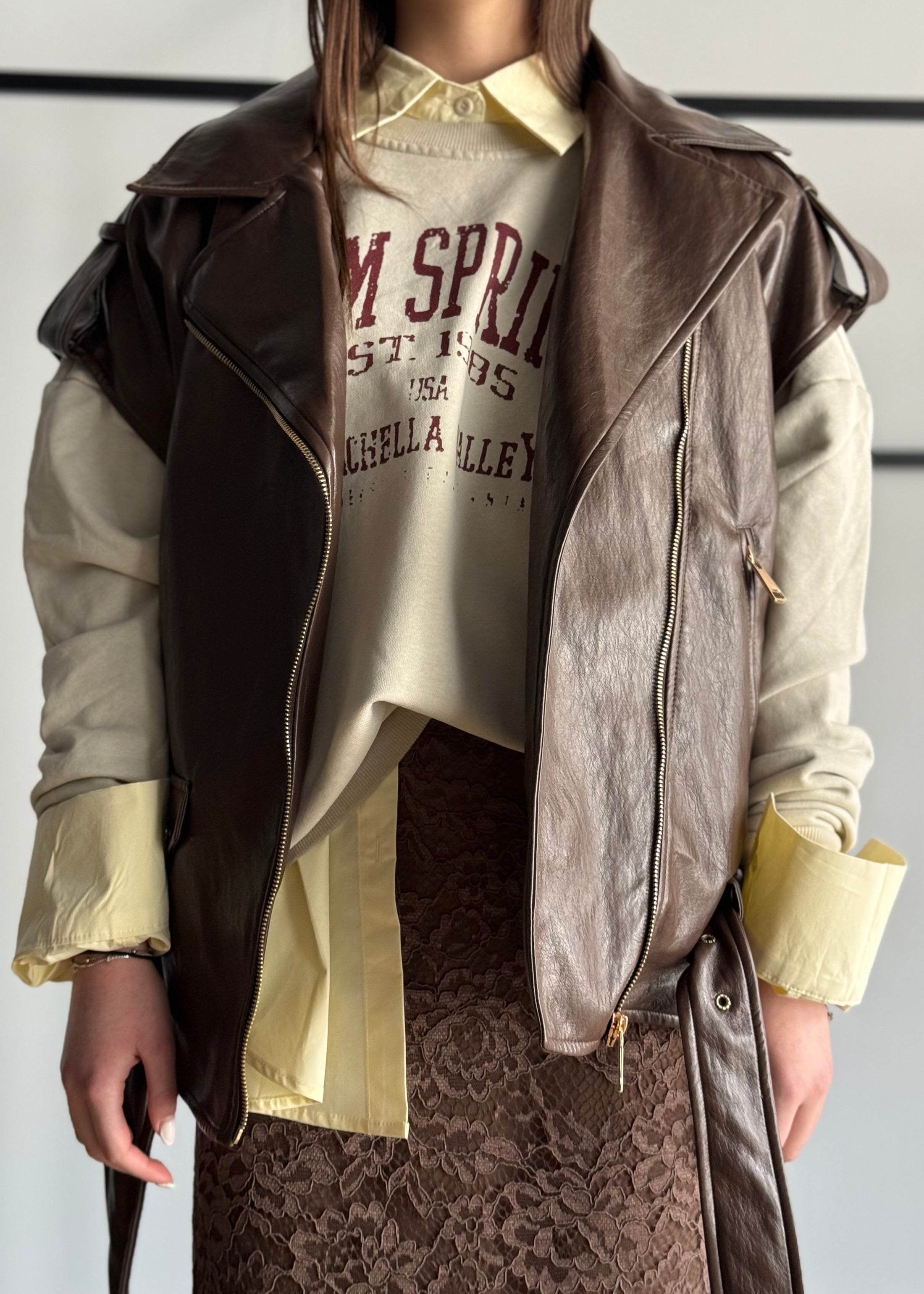 Gilet biker ZAHJR moro