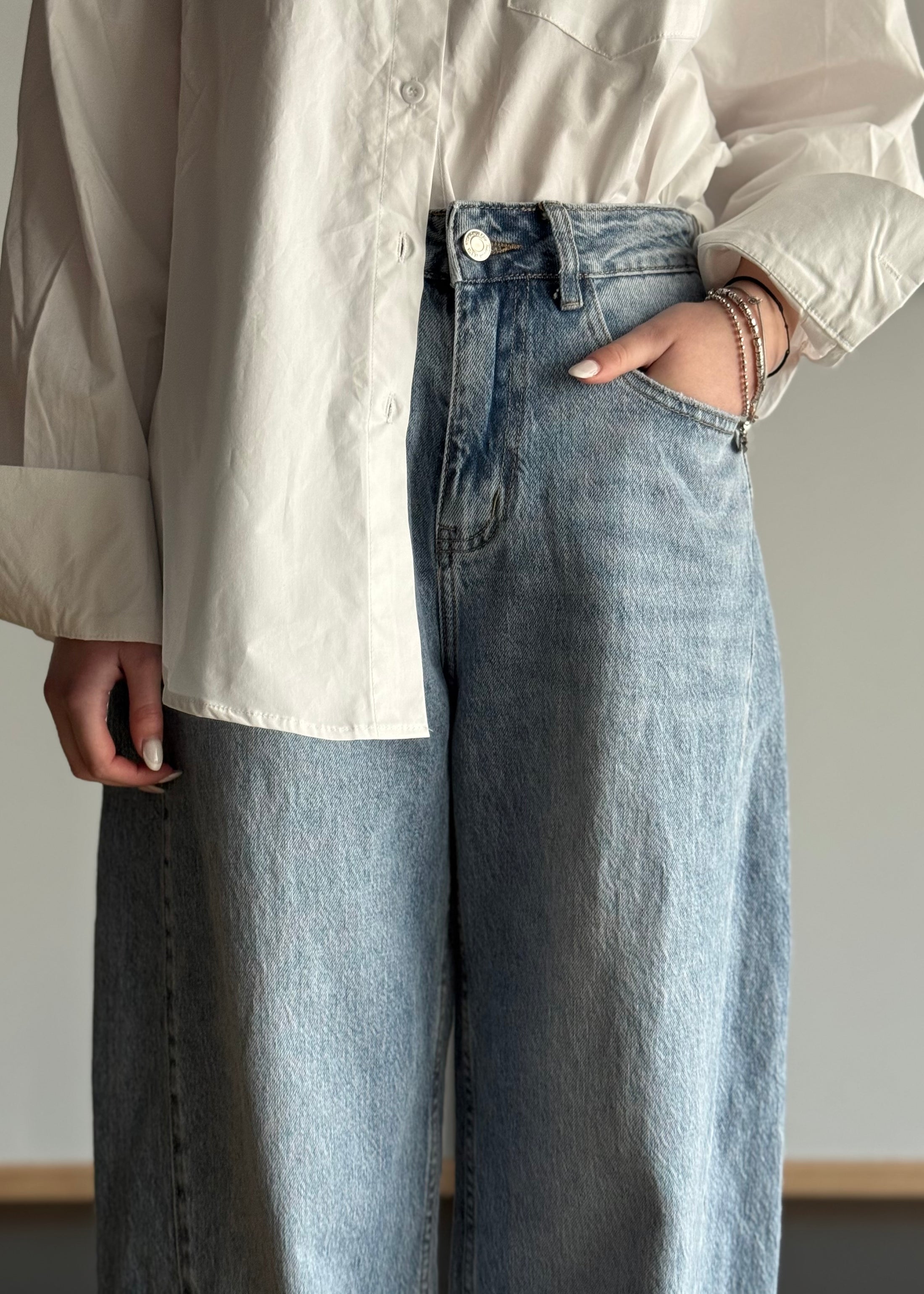 Jeans THEVICE barrel vita alta