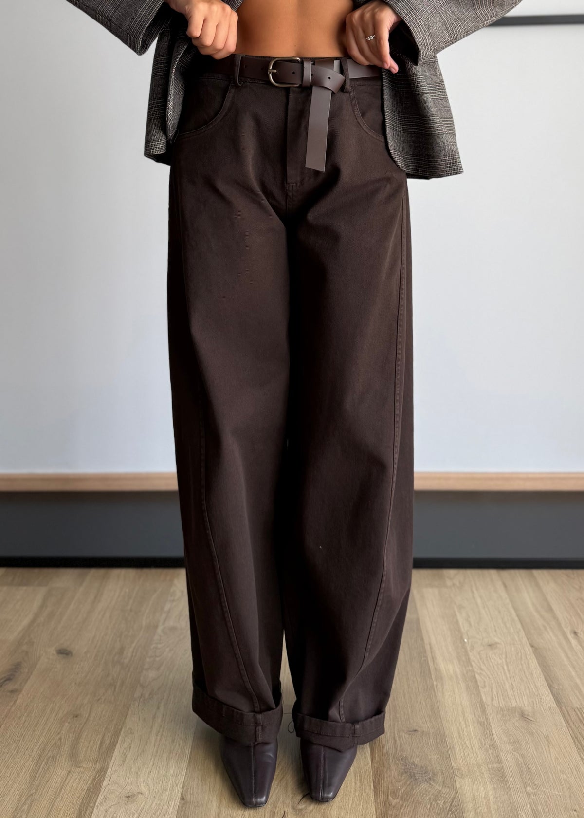 Jeans moro barrel con cintura - ZAHJR