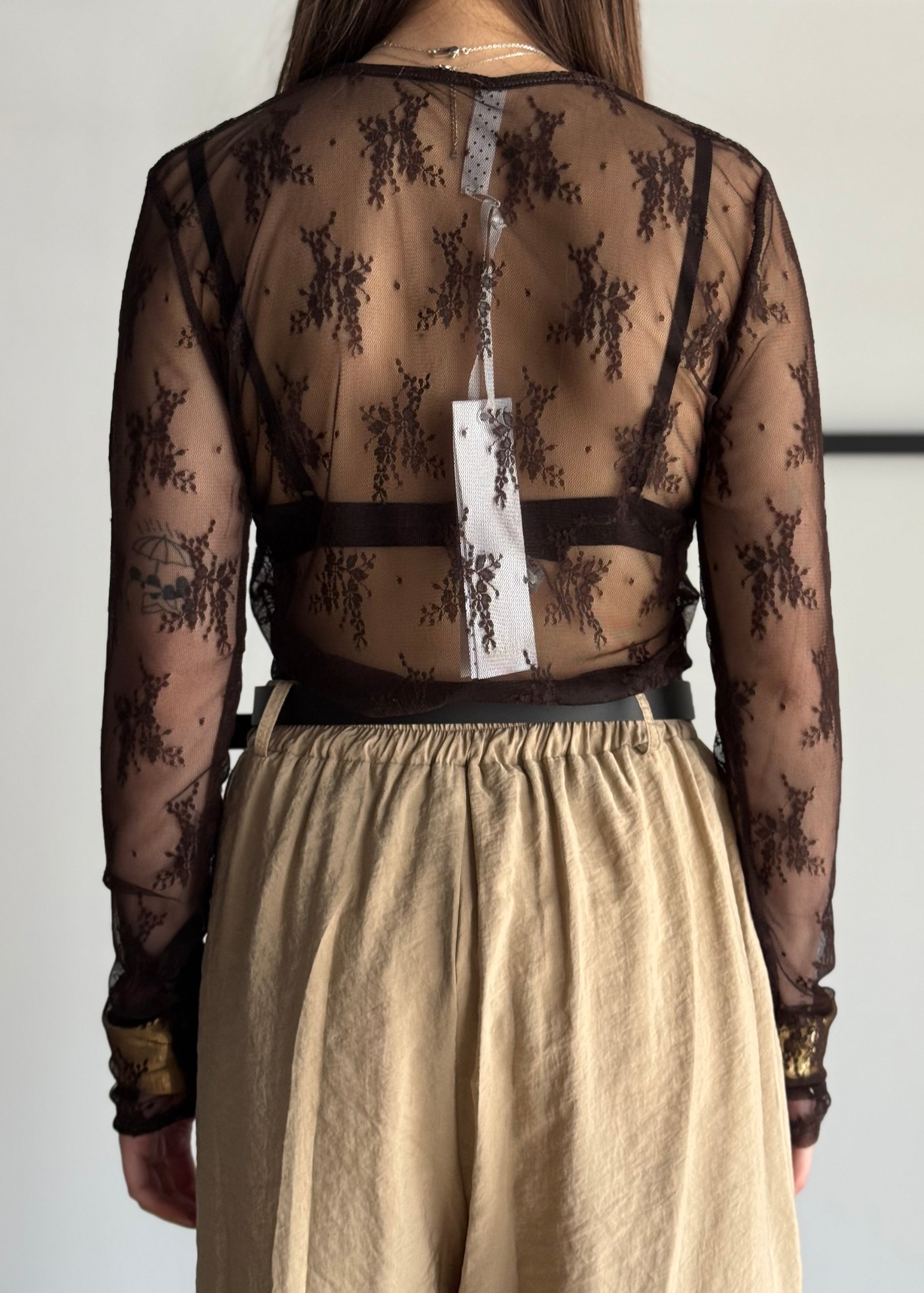 Maglia ZAHJR in pizzo moro